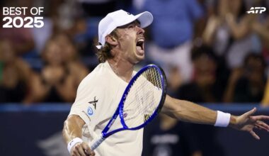 Alex de Minaur saves three championship points to defeat Alejandro Davidovich Fokina in the Washington final.