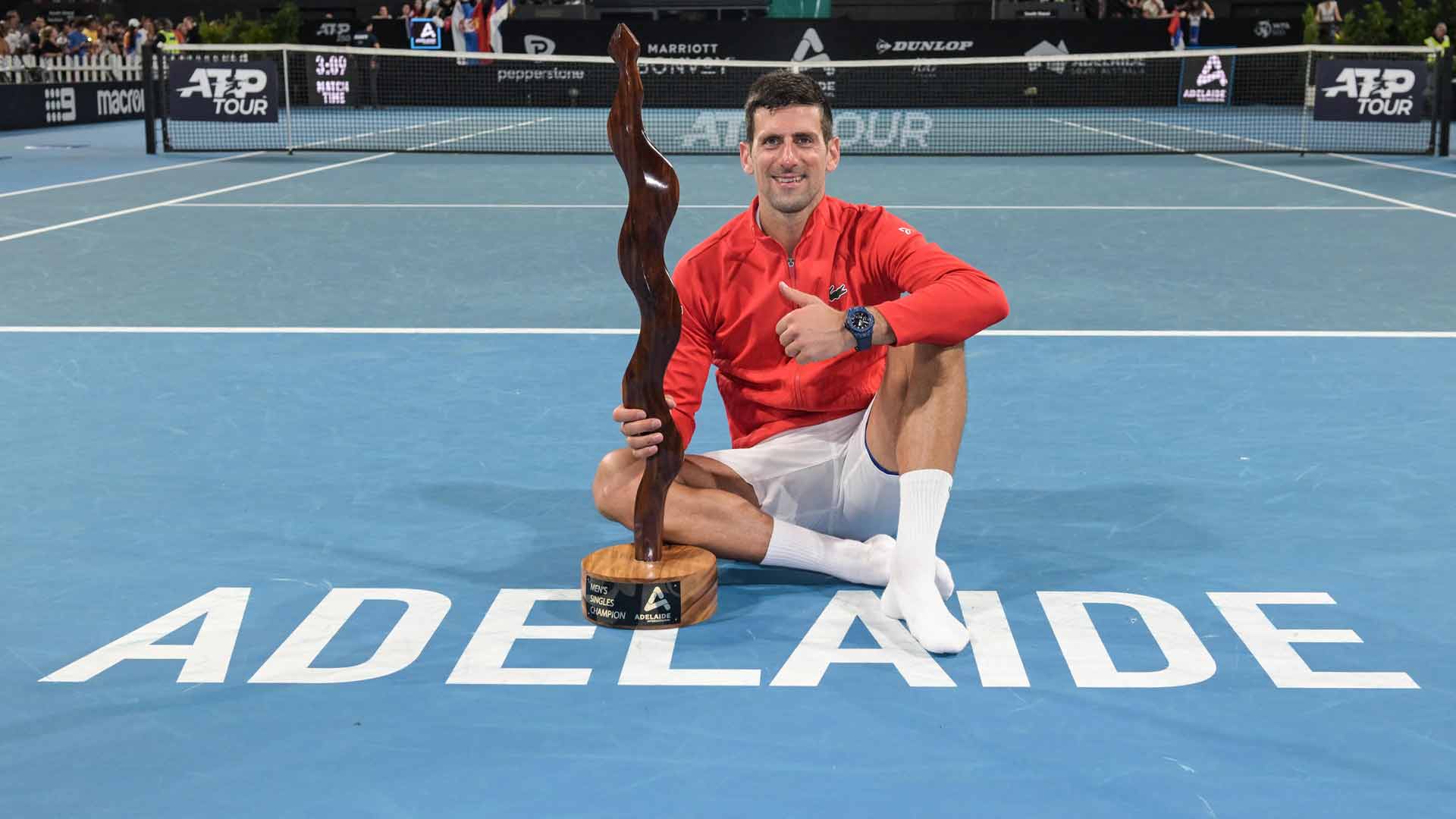 Novak Djokovic was victorious in Adelaide in 2023.