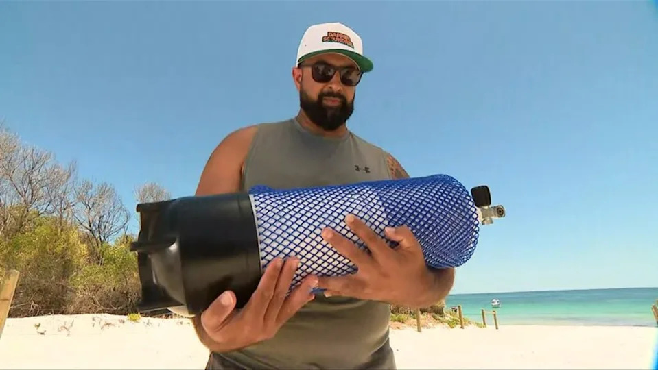 Tanveer Dhillon hopes divers can learn from his quick thinking. Picture: 7 NEWS