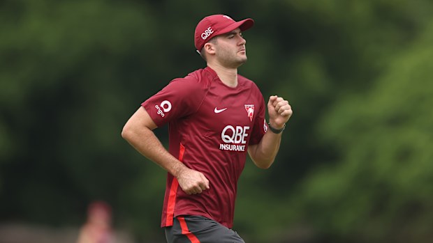 Logan McDonald at Sydney training.