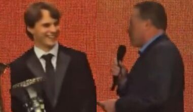 Zak Brown speech at McLaren celebration, video, Oscar Piastri and Lando Norris reaction, Alpine