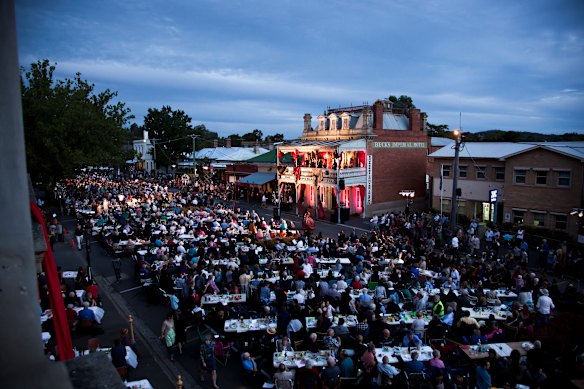 Musicians, community choirs and a shared feast were all part of the celebrations in Cornucopia! on opening night of the 2013 Castlemaine State Festival. Next year’s 50th anniversary event is taking its cues from festivals of the past.