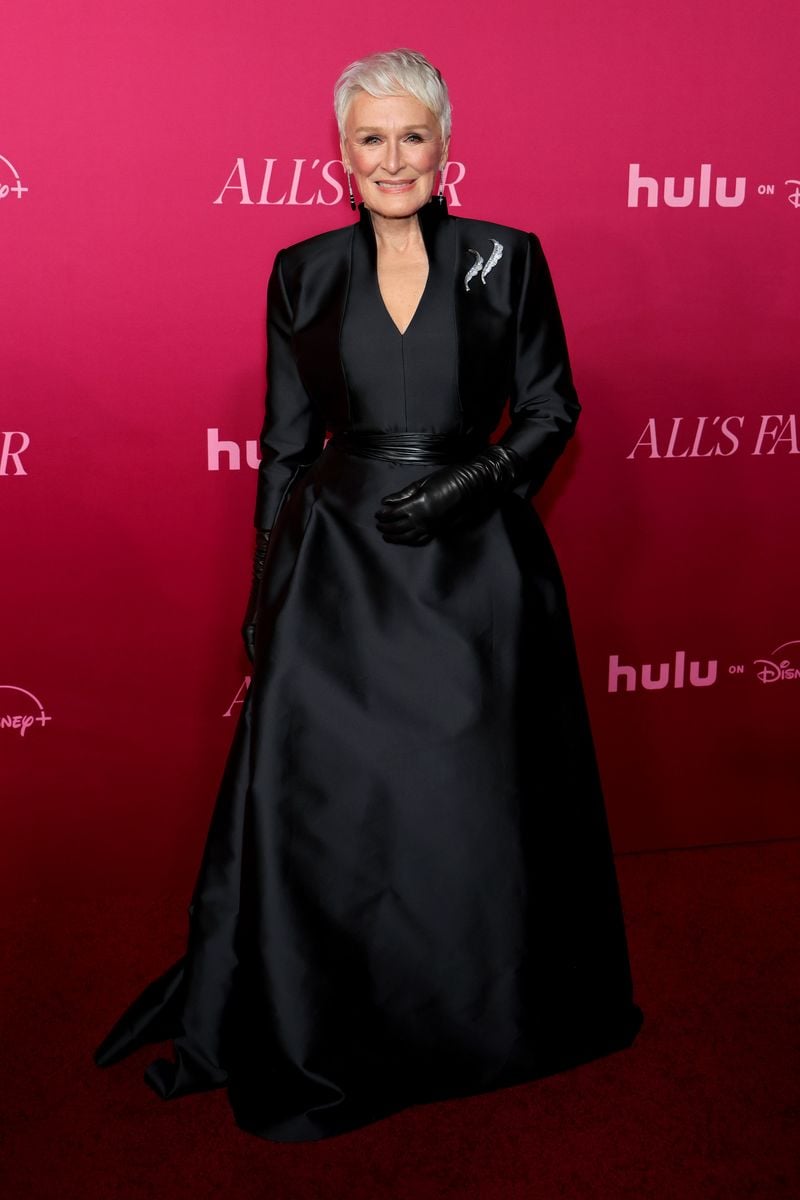  Glenn Close attends the world premiere of Hulu's "All's Fair" at DGA Theater Complex on October 16, 2025 in Los Angeles, California. (Photo by Savion Washington/WireImage)