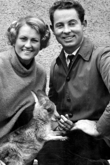 Natasha’s parents, Maryke and Ernst Weber, photographed with a joey in 1968.