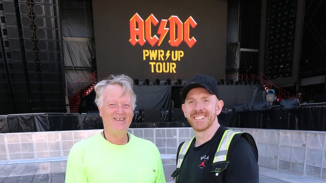 AC/DC's heads of production Dale ‘Opie’ Skjerseth and Will Keating.