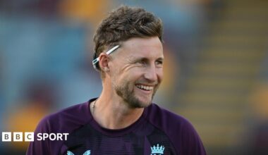 England batter Joe Root smiles during practice