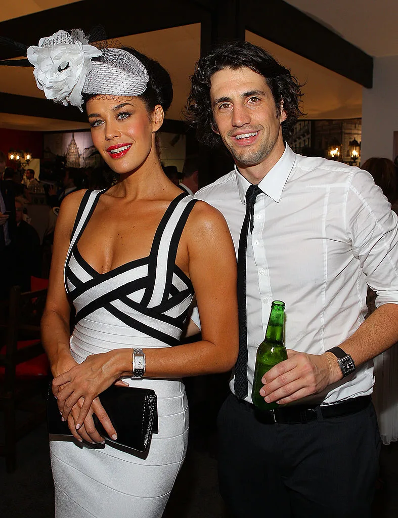 Megan Gale and Shaun Hampson