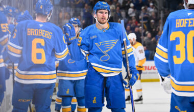 Buchnevich scores twice, Blues end Predators 3-game winning streak