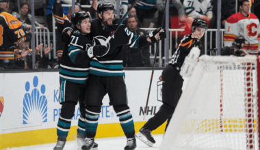 Celebrini has 4 points, Sharks defeat Flames for 3rd straight win