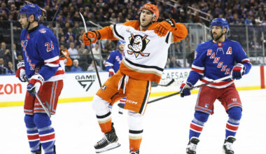 Gauthier scores go-ahead goal in 3rd, Ducks edge Rangers