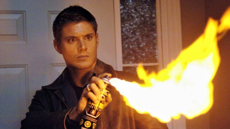 Dean using an exploding insecticide on 