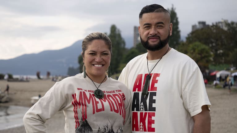 Kaiora and Francis Tipene in Canada. 