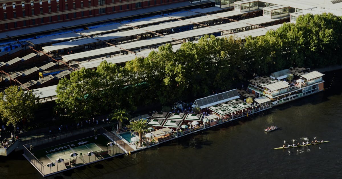 Floating Tennis Court Hits The Yarra: Le Club Lacoste Pops Up At Afloat For Summer 2026