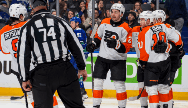 Cates has goal, assist, Flyers defeat Canucks