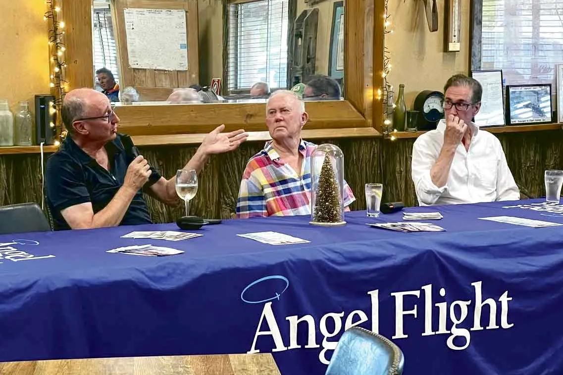 Cricket commentators Jim and “Aggers” in Louth for Angel Flight