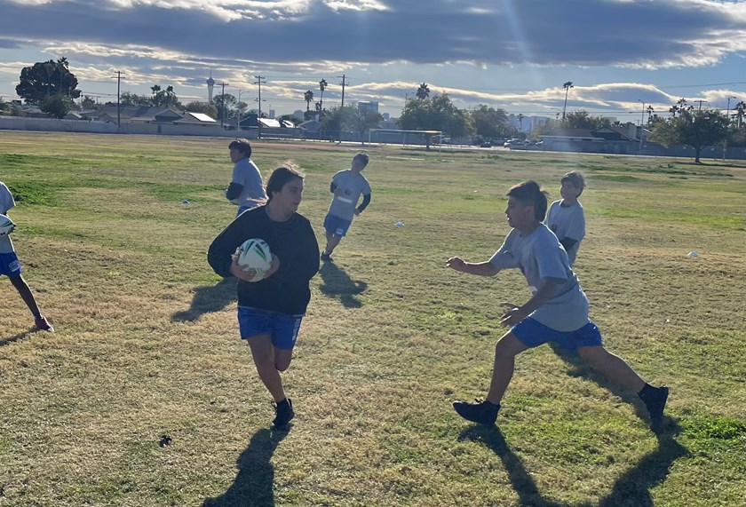 Students from 18 schools in Las Vegas were introduced to rugby league skills during the program. 