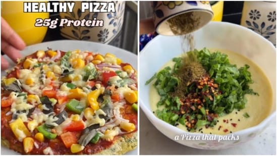 Try out Vanshika's healthy pizza recipe to satisfy your cravings without guilt!(Instagram)