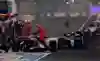 Max Verstappen leaves the pits ahead of Carlos Sainz Max Verstappen during the pit stop at the Formula 1 Qatar Grand Prix, 2025.