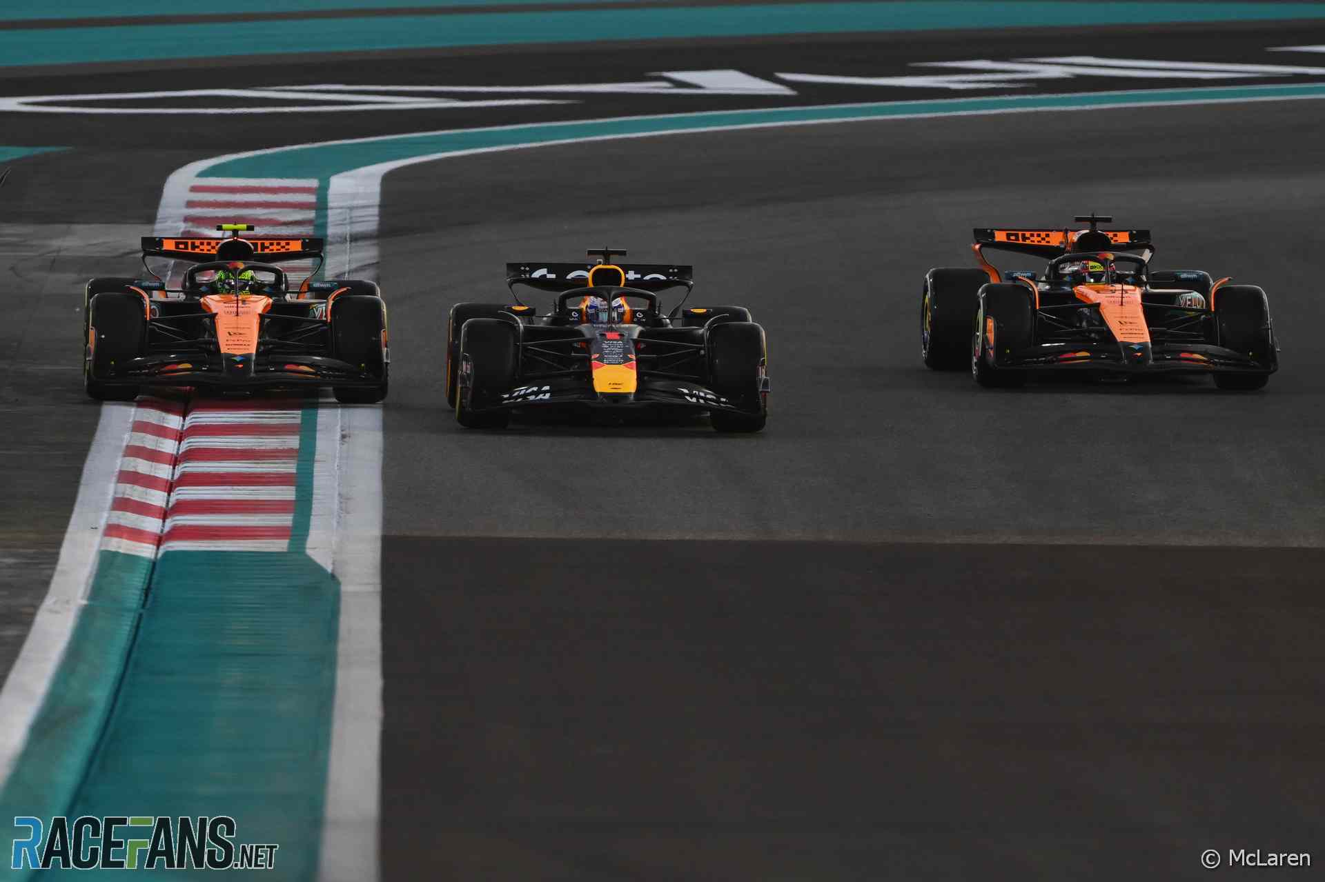 Max Verstappen, Oscar Piastri, Lando Norris, Yas Marina, 2025
