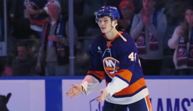 Schaefer skates with Martin’s kids at UBS Arena