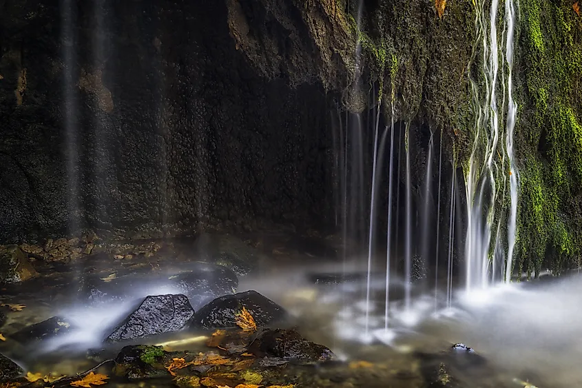 A small waterfall in Governor Dodge State Park.