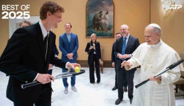 Jannik Sinner meets Pope Leo XIV in May at the Vatican City.