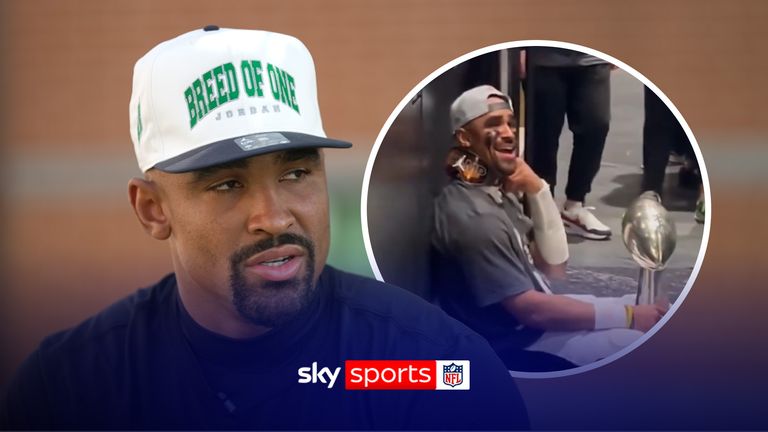 'A moment of reflection' | Hurts on THAT viral Super Bowl celebration