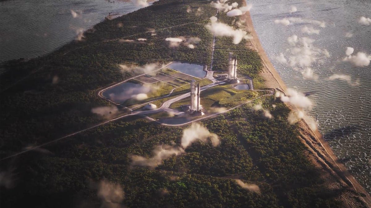 A mock up of what SpaceX's Cape Canaveral launch pads would look like