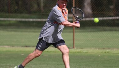 Senior aggregate tennis flying through the season