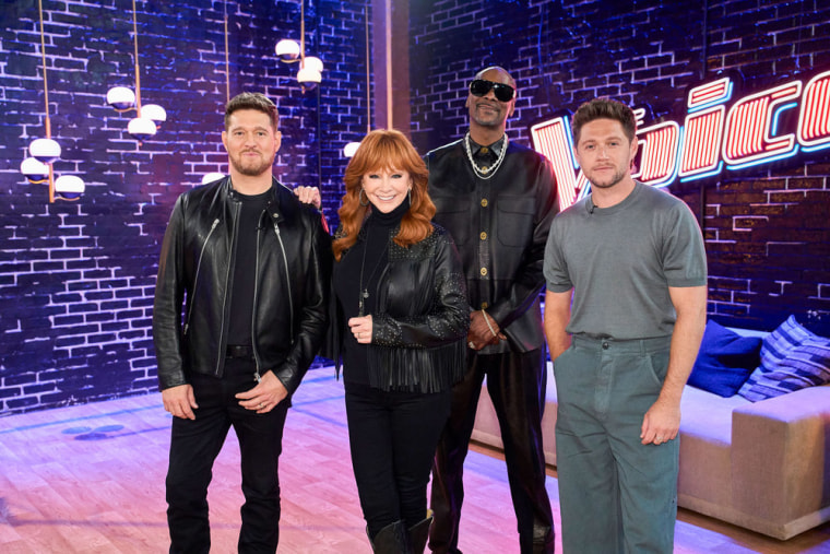"The Voice" Season 28 coaches Michael Bublé, Reba McEntire, Snoop Dogg and Niall Horan. 