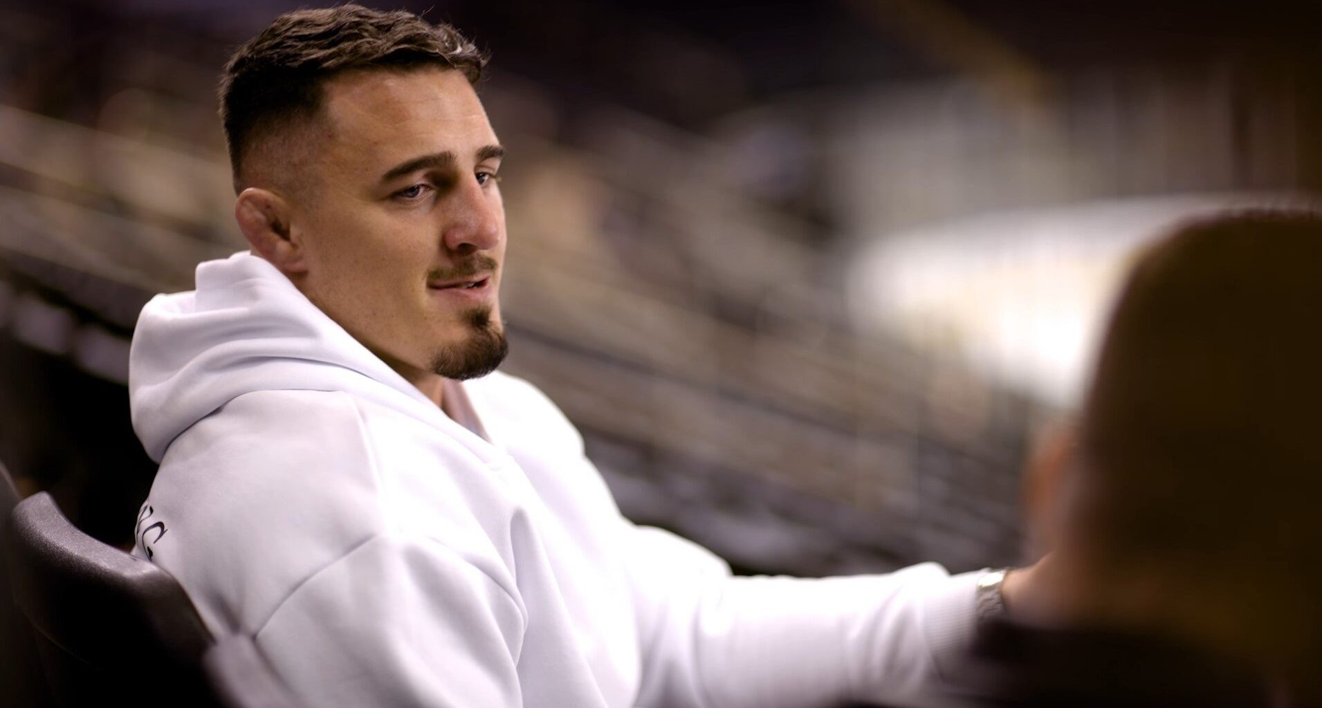 Tom Aspinall speaking with Michael Bisping (ESPN MMA)