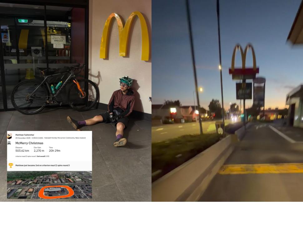 "Physically it's manageable, mentally it's relentless": Cycling the entire Festive 500 in one ride... around a McDonald's drive-through?!; Weirdest place to Zwift; Could £11bn power station proposal benefit cycling? + more on the live blog