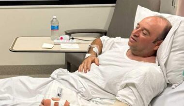 Ahmed Al-Ahmed in a hospital bed