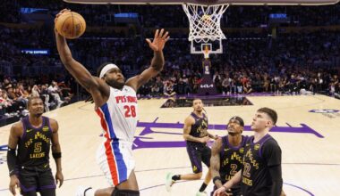 Lakers implode against Pistons, losing on LeBron James' birthday
