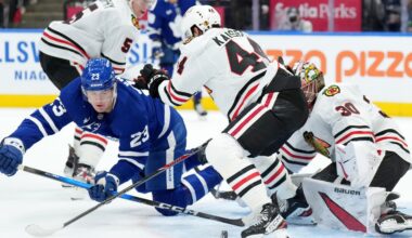 Blackhawks stunned by 'gut punch' loss to Maple Leafs after strong road performance