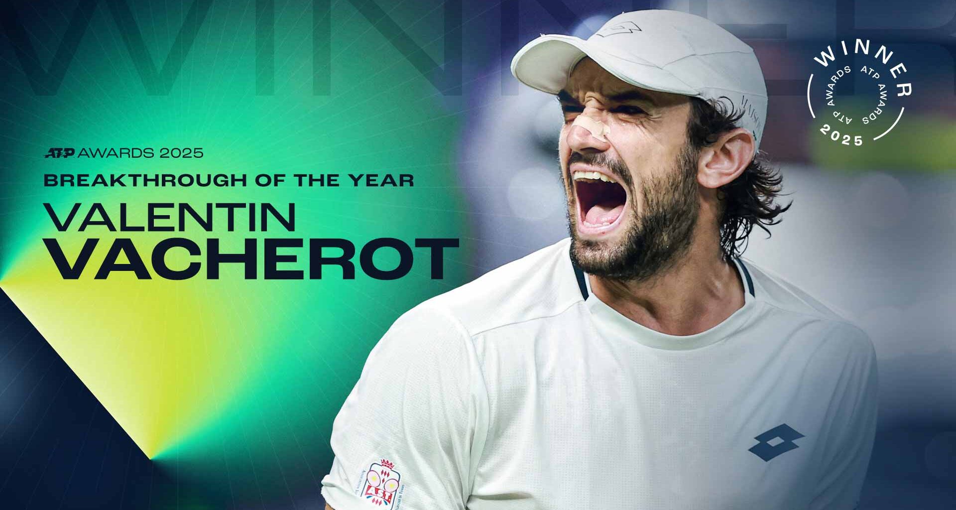 Valentin Vacherot wins Breakthrough of the Year in 2025 ATP Awards | ATP Tour