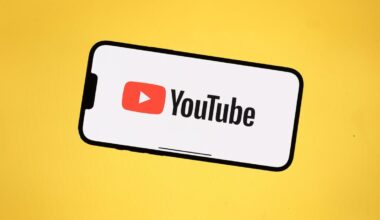 YouTube logo on a phone