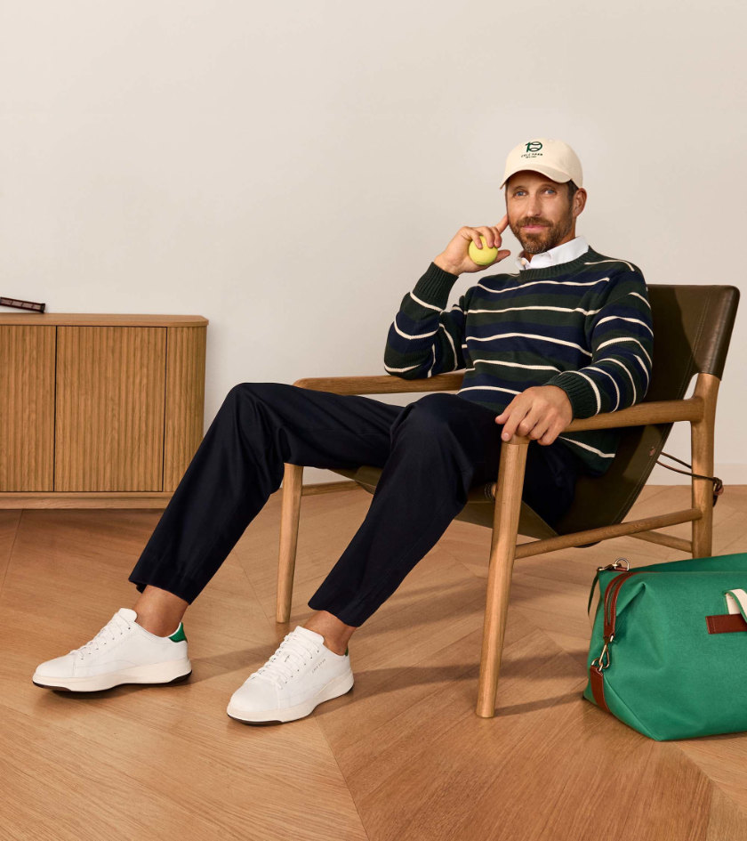 Male model wearing the shoes