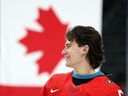 Carson Carels of Canada reacts after the bronze-medal game against Finland during the IIHF World Junior Hockey Championship at Grand Casino Arena on Jan. in St. Paul, Minnesota.