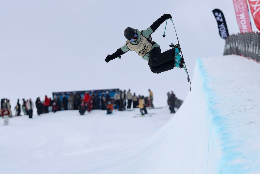 Indra Brown completes a tail grab