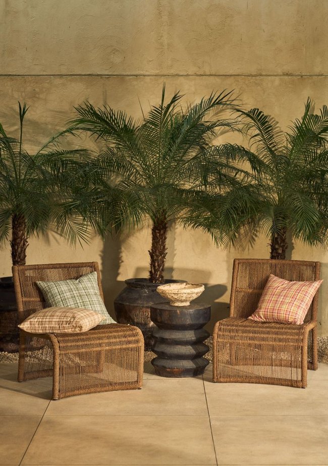 Linen House Sunnymead Clay Cushion 48x48cm, $64.99