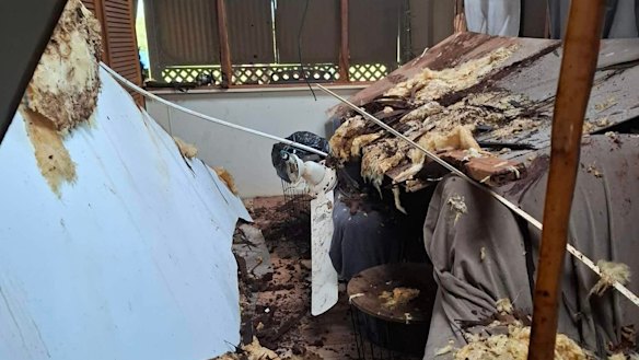 The home was suffered extensive damage.