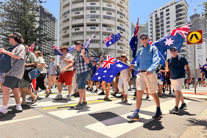 A protest on the Gold Coast