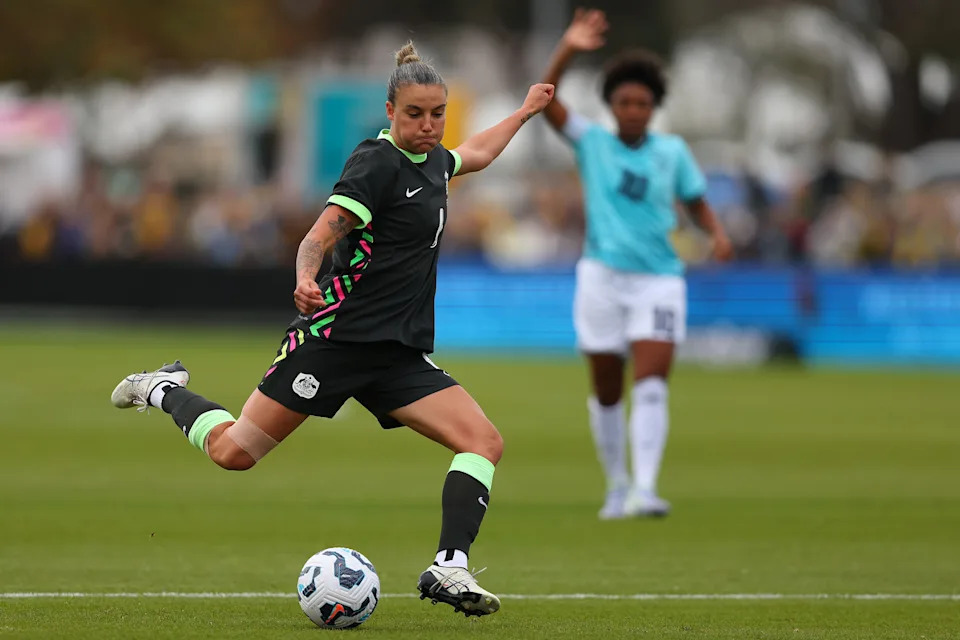 Chloe Logarzo Berryhill, pictured here in action for Australia in 2025.