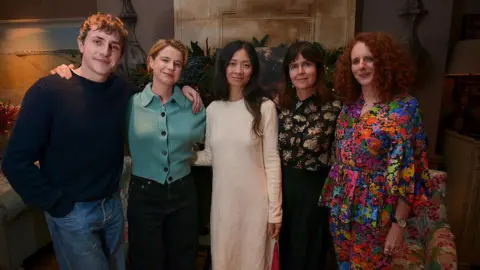 Dave Benett/Getty Images for Focus Features Paul Mescal, Jessie Buckley, Chloé Zhao, Liza Marshall and Maggie O'Farrell at a Special Screening of Hamnet in December