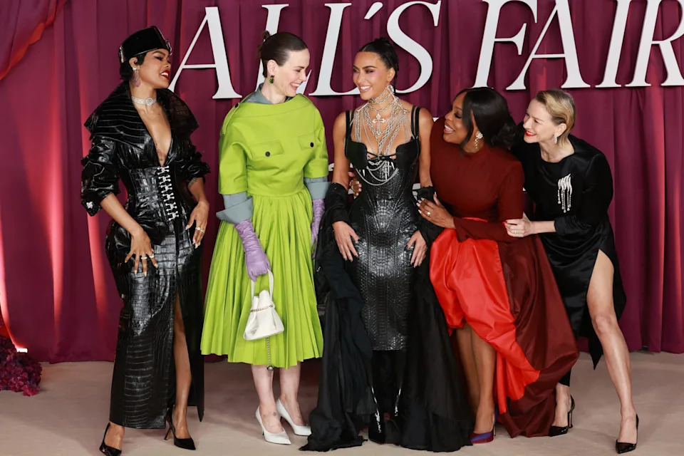 Teyana Taylor, Sarah Paulson, Kim Kardashian, Niecy Nash-Betts and Naomi Watts at "All's Fair" London Premiere