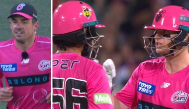 Babar Azam left fuming at teammate Steve Smith, duo kiss and make up, Moises Henriques, why was Babar Azam upset, didn’t shake hands, frustrated, Sydney Sixers