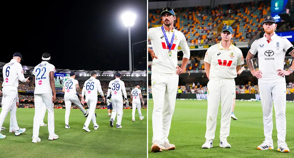 Australia and England players during the second Test of the recent Ashes series.