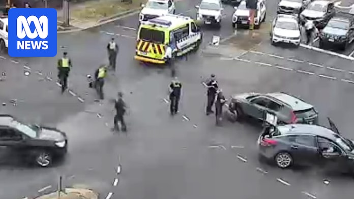Two arrested after allegedly stolen vehicle is driven at police in Geelong