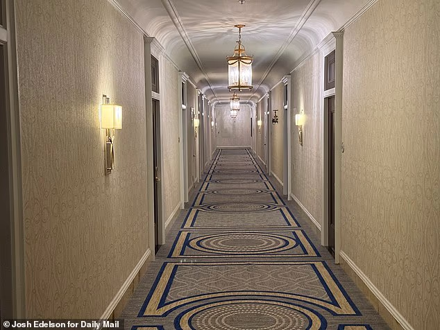 Victoria was discovered on the floor of a hallway, just like the one above, on hotel's 14th floor. It was unclear whether Victoria was a guest at the hotel
